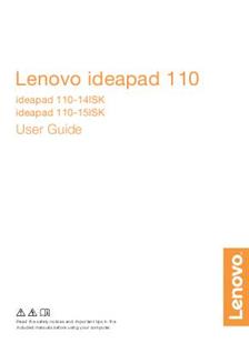 Lenovo Ideapad 110 manual. Camera Instructions.